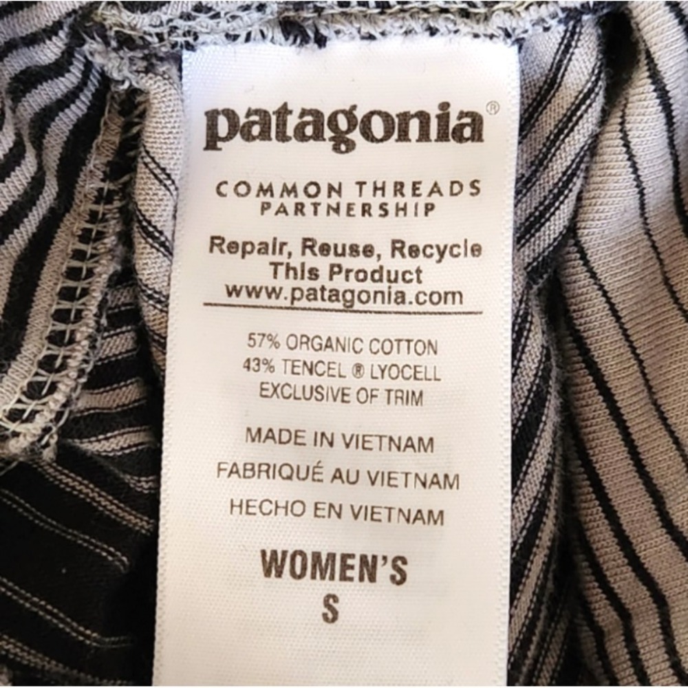 Patagonia Kamala Convertible Dress Skirt Women's Small Chevron Organic Cotton - Picture 6 of 7
